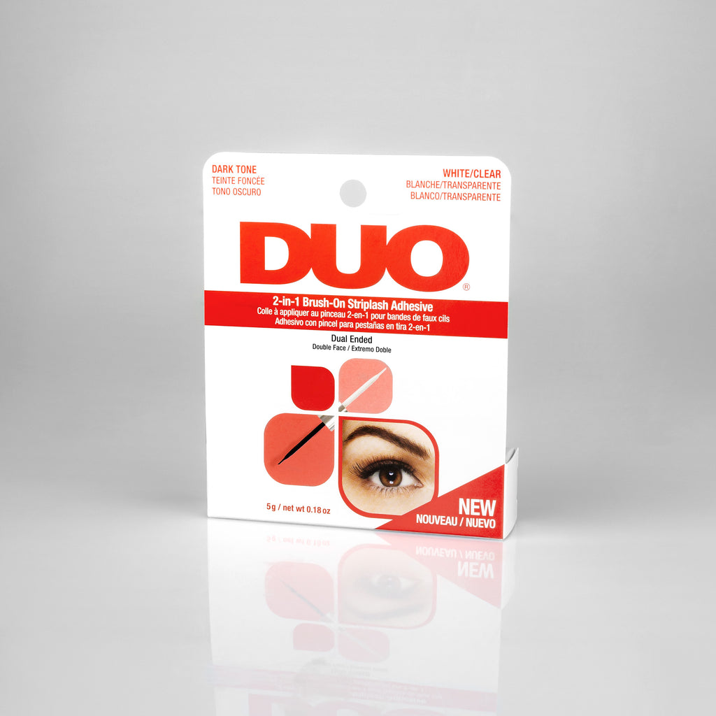 Duo 2-in-1 Brush On Adhesive clear & dark